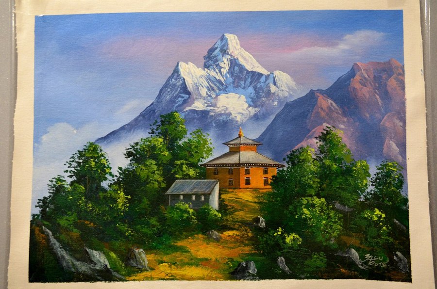 Гималаи картины. Рерих Тибет Гималаи картины. Картины горы в Непале. Картины художников Непал Гималаи. Тибет картина маслом.